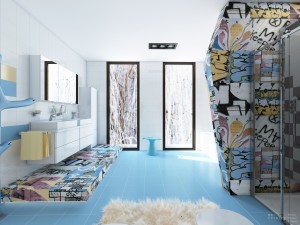Graffiti bathroom style